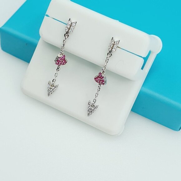 "925 Sterling Silver CZ Beautiful Earrings for Women, 1USPAR4254 - Picture 8 of 11
